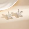 European & American Holiday Beach Starfish Jellyfish Crystal Alloy Earrings