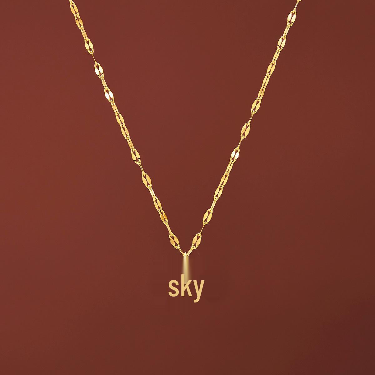

Exquisite Women s Gold Bow Pendant Necklace: Titanium Steel, Niche Design, Non-Fading Clavicle Chain золотой
