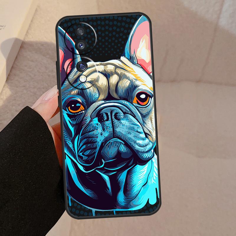 English Bulldog Pug For Honor Magic V5 5 6 7 Pro Case For Honor X9a X9b X9c X8a X8b 50 70 90 200 400 Lite Cover
