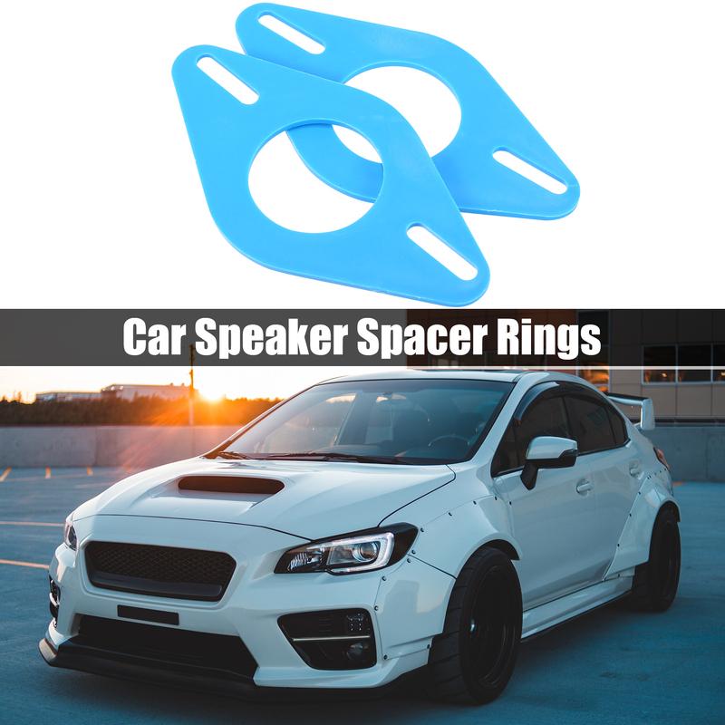 X Autohaux 2 Pcs Blue Plastic Car Speaker Mounting Adapter Bracket Rings for Toyota for Subaru for Lexus