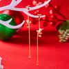 Christmas Crawling Santa Claus Earrings For Women Men Xmas Hat Glove Candy Snowflake Star Fringe Dangle Creative Holiday Jewelry