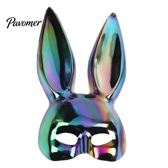Rabbit Mask for Halloween Bunny Mask, Cosplay Face with Long Creepy Parties Ears, Lightweight Plastic Cushion Masquerade Party Costume Comfortable