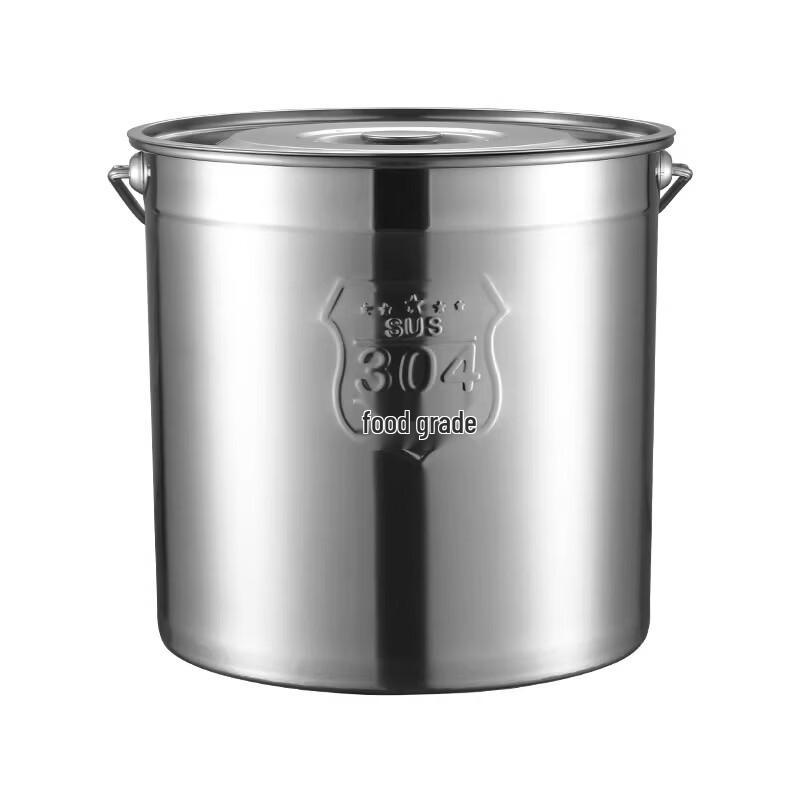 Qinji 304 Stainless Steel Portable Food Storage Bucket with Lid