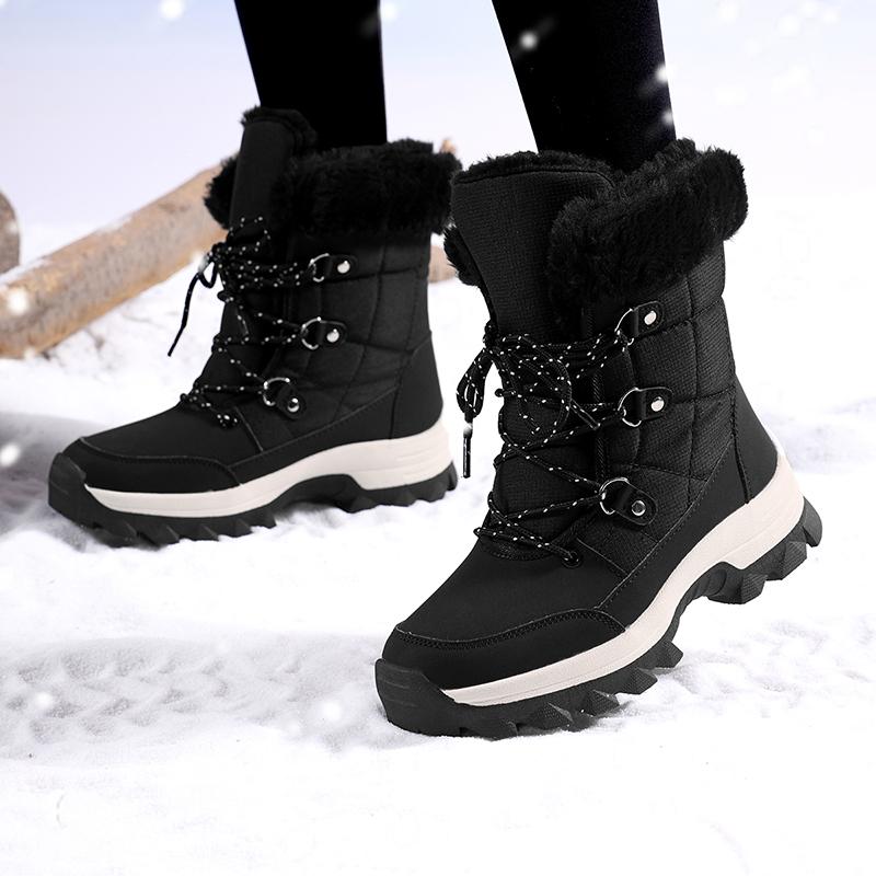 36-42 Women's High-top Winter Boots Large-size Outdoor Anti-slip Waterproof Women's Snow Boots