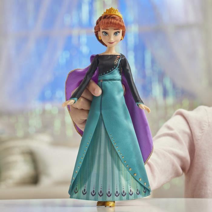 DISNEY LA REINE DES NEIGES - Poupée Anna chantante Tenue de reine - chante « Point d'avenir sans nous »