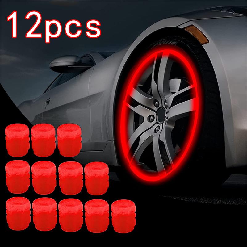 Motorcycle Car Luminous Tire Valve Caps Fluorescent Night Glowing Bicycle Motor Bike Wheel Tyre Hub Valve Stem Caps Decor
