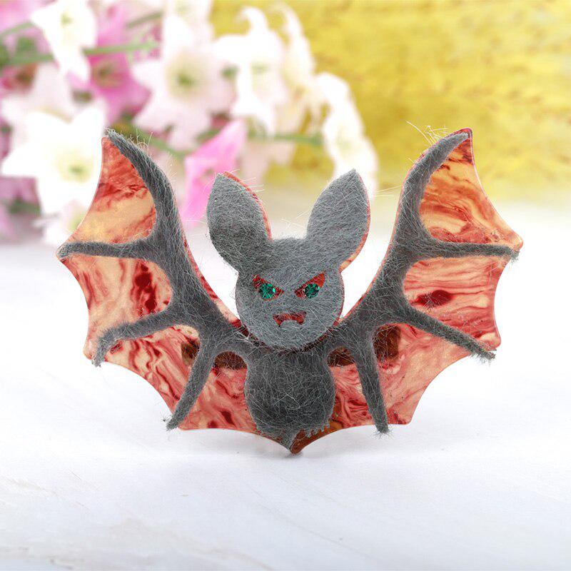 

Blucome Яркая акриловая черная брошь в форме летучей мыши, свитер ручной работы, кулон из кожаного волокна, брошь в виде животного для женщин, аксессуары для шарфов, подарки оранжевый