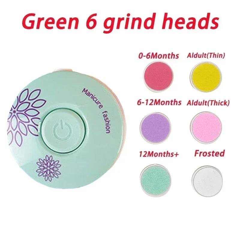 

Gentle Electric Nail Trimmer for Infants & Kids – Safe Polish & Care Kit, Effortless Manicure & Filer Set for Newborns. зелений