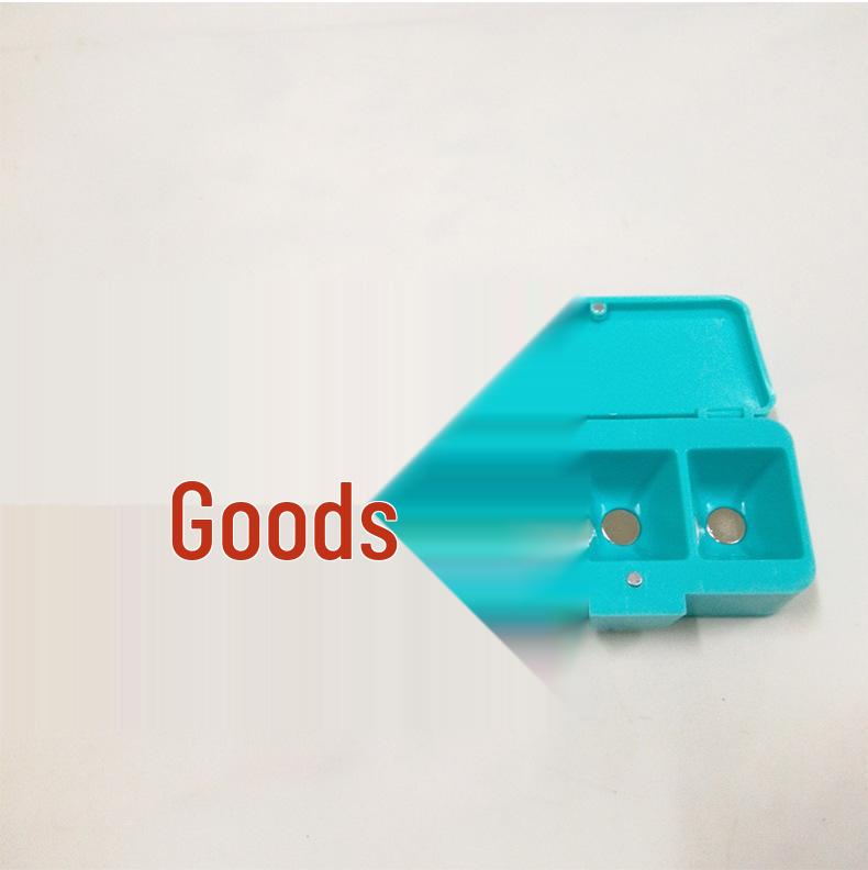 Compact Magnetic Powder Bait Box with Ground Stake for Fishing