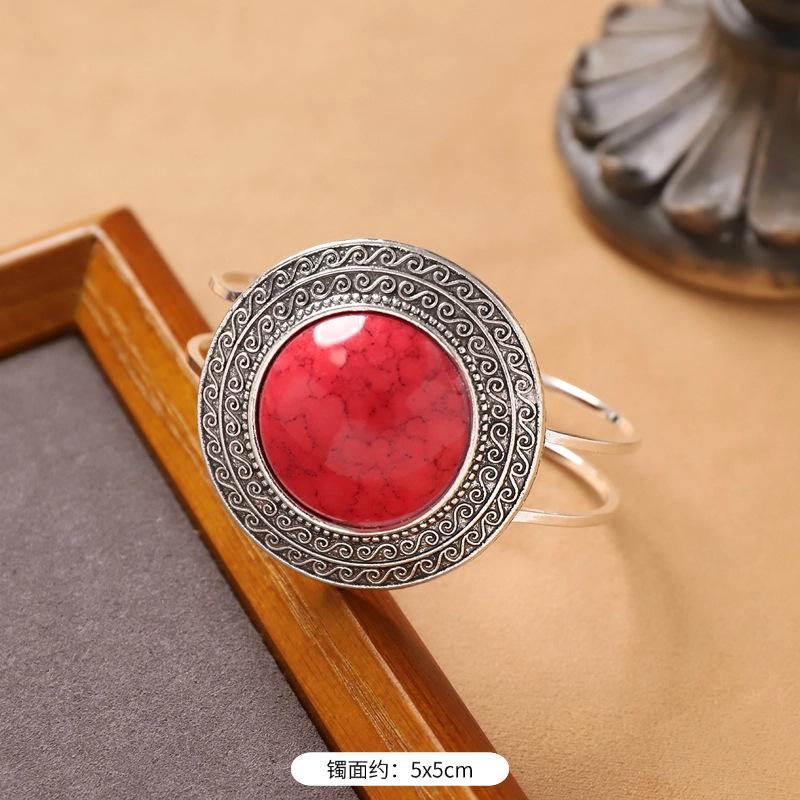 

Ретро экзотический стиль браслет нишевый высокий смысл преувеличенное открытие широкая версия богемный этнический стиль металлический браслет женский