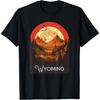 Vintage Wyoming Shirt Distressed Sunset Mountains Wyoming T-Shirt