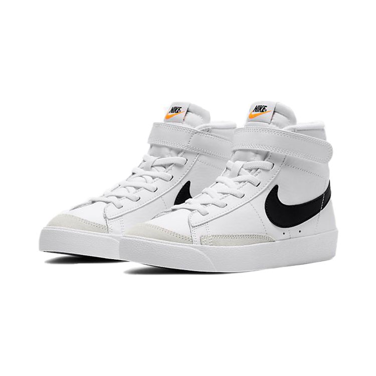Nike Blazer Mid 77 PS White Black Kids Sneakers Team-Orange DA4087-100