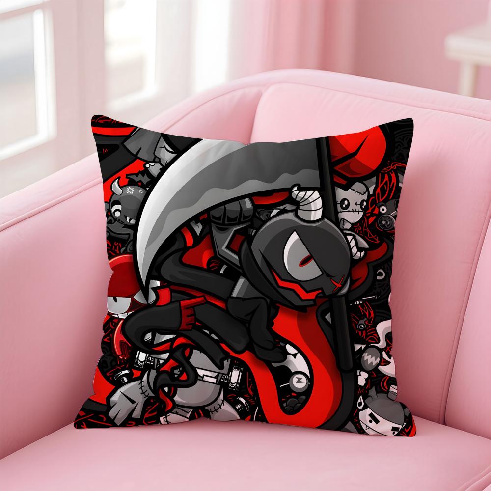 Mode DDADA DDEVIL DEVILS Kissenbezug Kissenhülle Kurzer Plüsch Verdeckter Reißverschluss Raum Sofa Kissenbezug