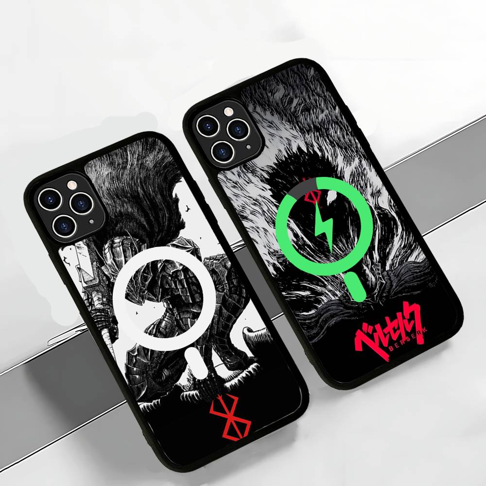 Berserk Guts Gorące Etui na Telefon Anime Dla iPhone 13 14 15 11 12 16 17 Pro Max Plus Dla Magsafe Magnetyczna Obudowa