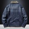 Denim Jacket Men's New Winter Velvet Thickening Loose Large Size Men's Tops Lamb Velvet Cotton Jacket