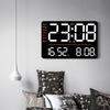 Multi-functional LED Wall Clock with Thermometer & Hygrometer - Large Display for Living Room