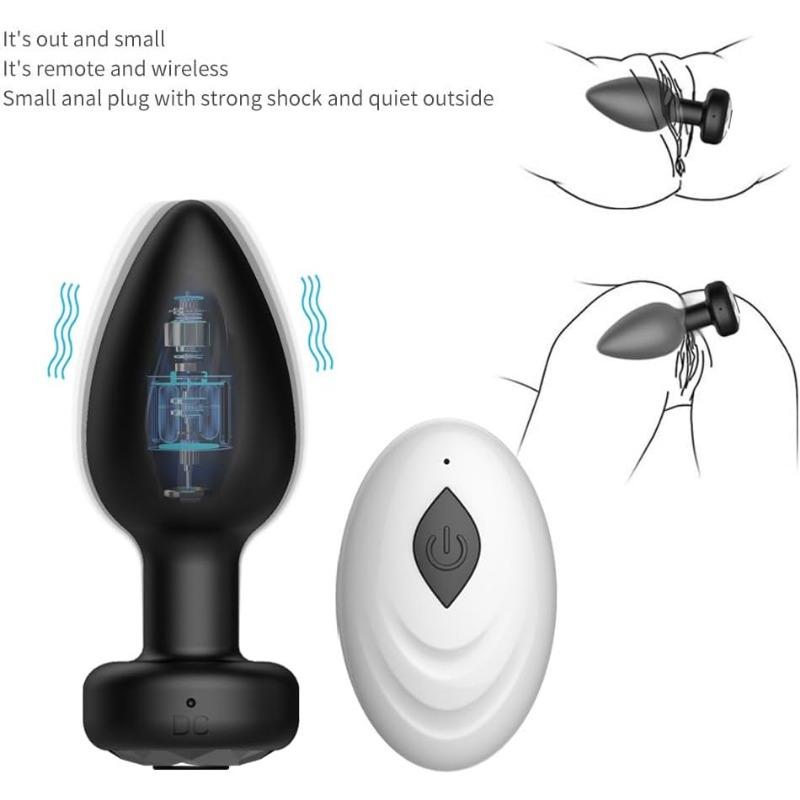 Remote Control Anal Plug Vibrator, 10 Modes Vibrating Anal Plug, Prostate Massage Vibrator Small Anal Plug, Adult Sex Toys