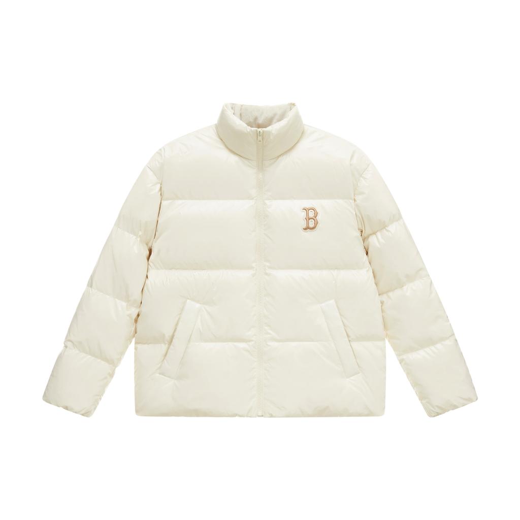 New MLB Boston Red Sox Basic Collection FW24 Down Jacket Men's Dark Cream 3ADJB2046-43CRD