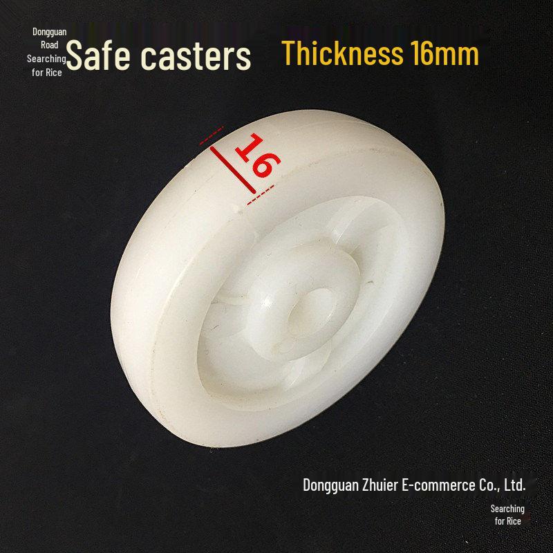 White Nylon Flat Caster Wheel for Furniture, 70mm Drive Wheel