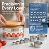 14pcs Forming Rings Cake Ring Mold Round Shape Stainless Steel Mold Round Cake Cutter  Cake Baking