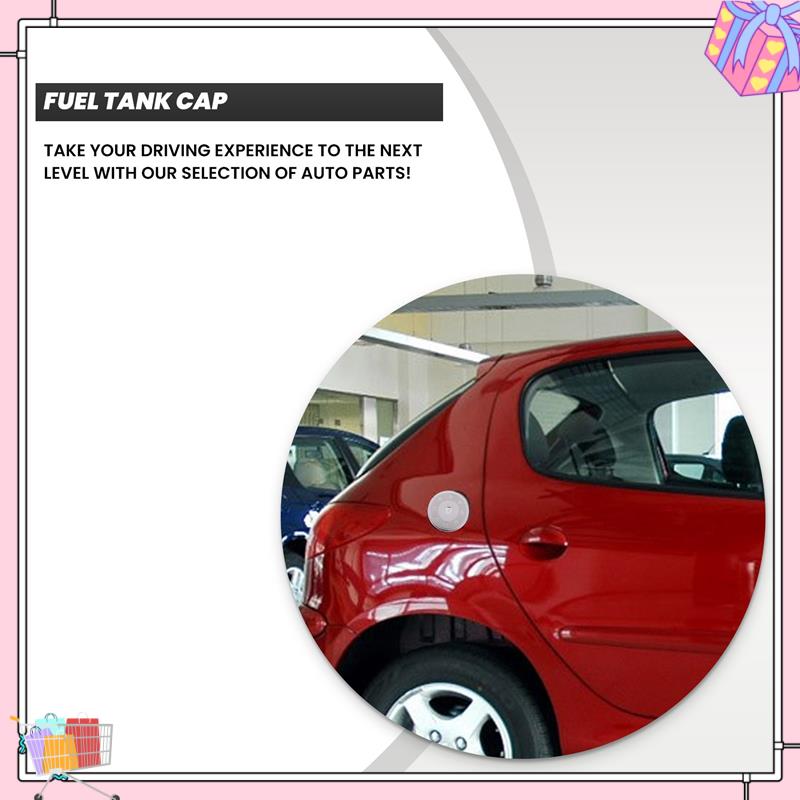 A77T-Stainless Steel Fuel Tank Cap Gas Box Cover Car-Styling Accessories For 206 207 CITROEN C2 Fuel Tank Caps3