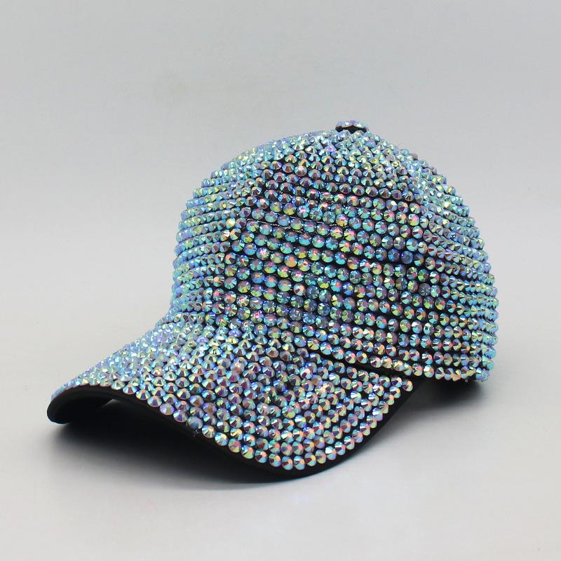 Outdoor Trendy Rhinestone Hip-Hop Performance Peaked Cap Spring And Summer Full Diamond Point Diamond Set Baseball Cap