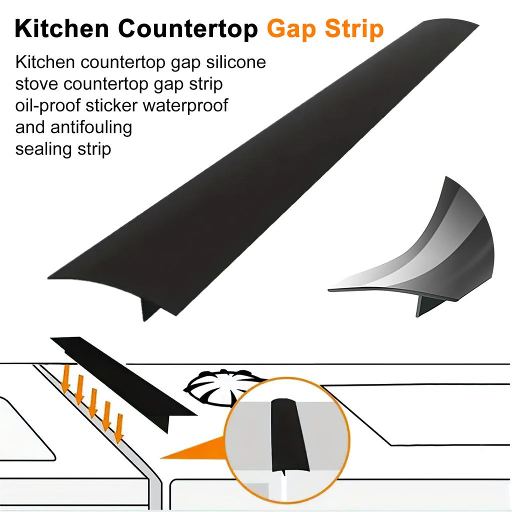 2PCS Kitchen Stovetop T-Shaped Strip Fill the Gap In the Stove Top Design for Household Practical Supplies