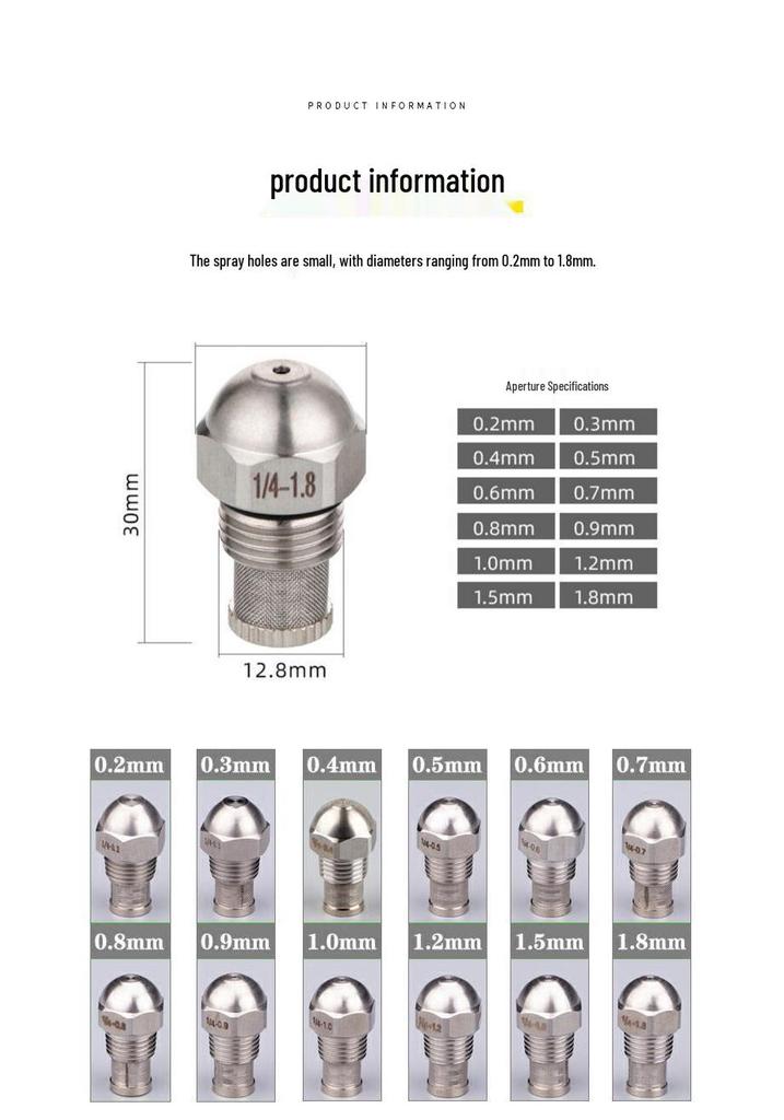 Stainless Steel 1/2" Fine Atomizing Nozzle for Fuel Injection, Humidification, & Mist Cooling.
