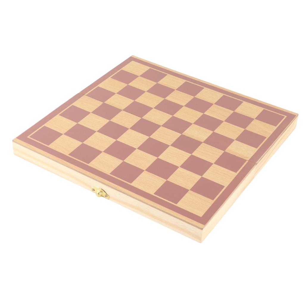 Portable Wooden Chessboard Folding Board Chess Game for Party Family Activities