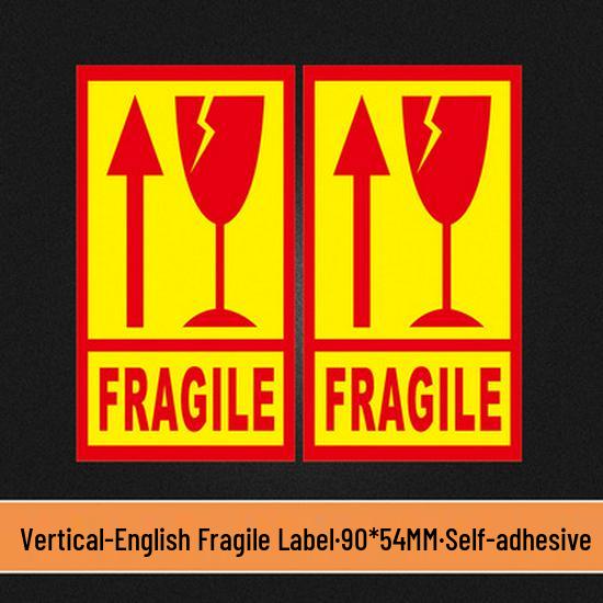 Fragile Glass Cup Handle with Care Warning Sticker