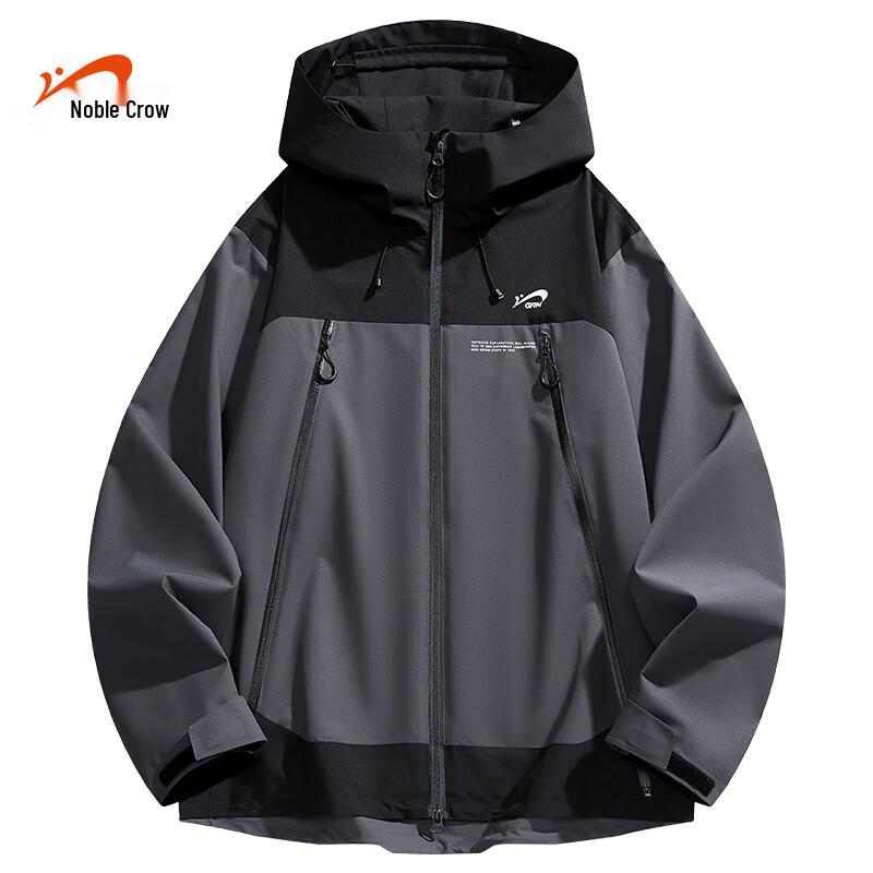 

Guirenniao Unisex Windproof Water-Resistant College Style Jacket 3XL