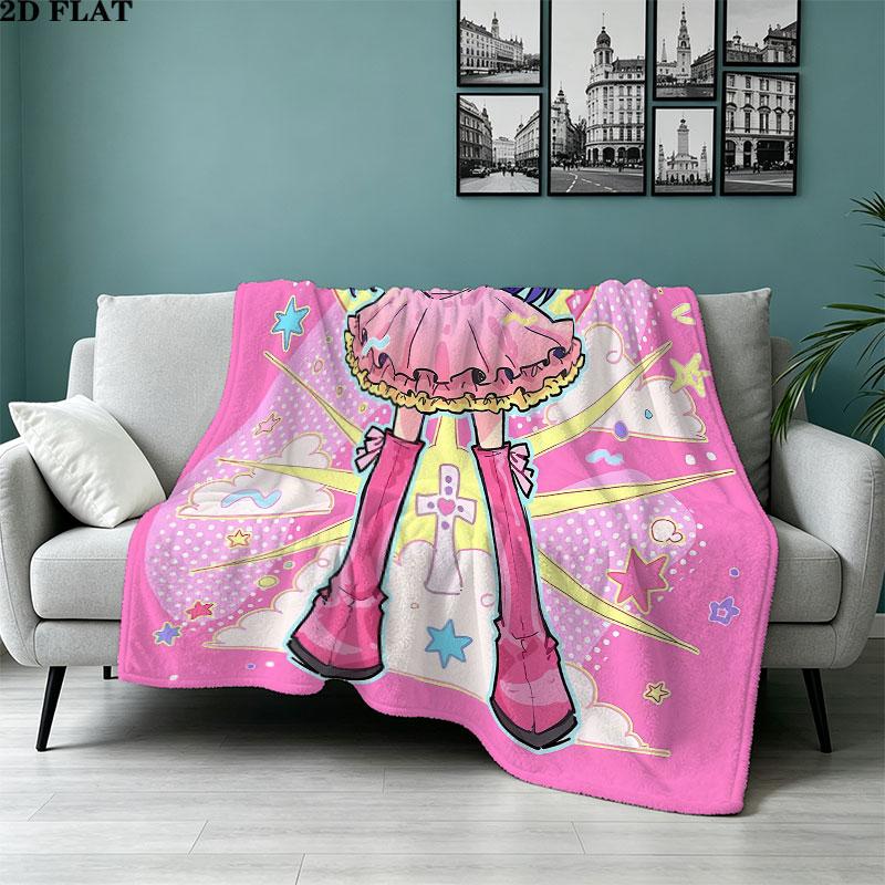 1PC Oshi No Ko Patterned Flannel Blanket Suitable For All Seasons For Home Decor Warmth And Comfort Gifts Holiday Present