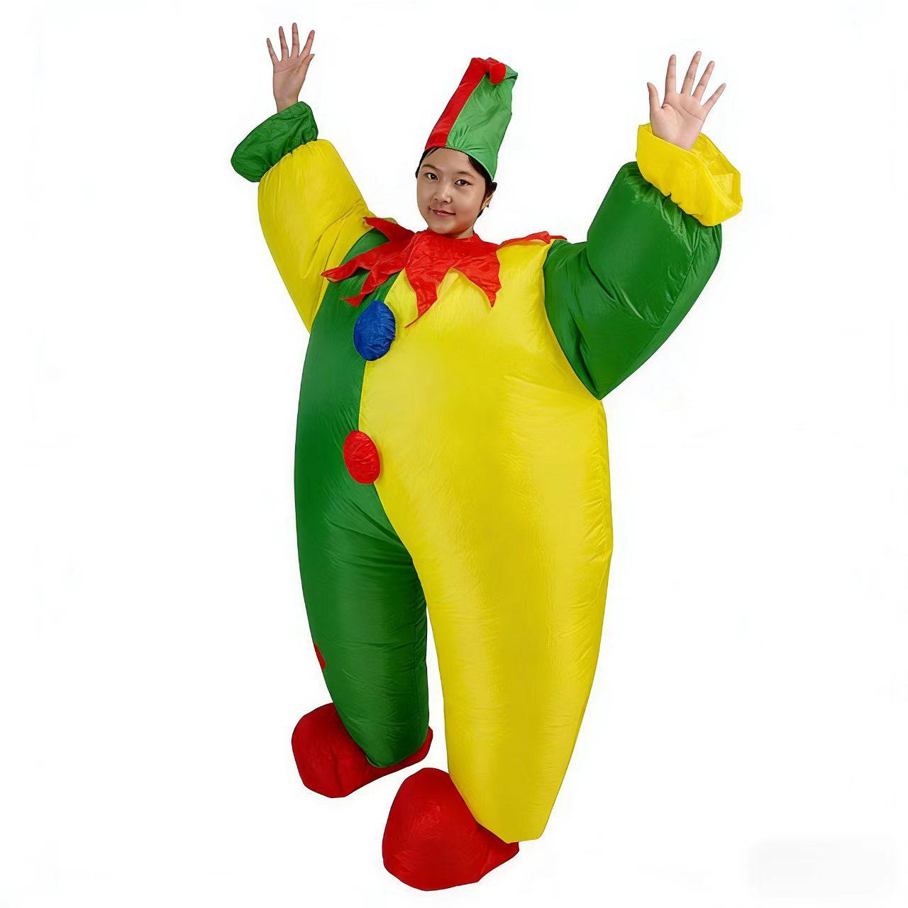 New Cross-border Bestseller: Funny Bloody Clown Inflatable Festival Costume for Stage Performance & Party XXS
