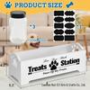 Black & White Wooden Pet Storage Box: Dog Food & Toy Organizer, Sealed Container