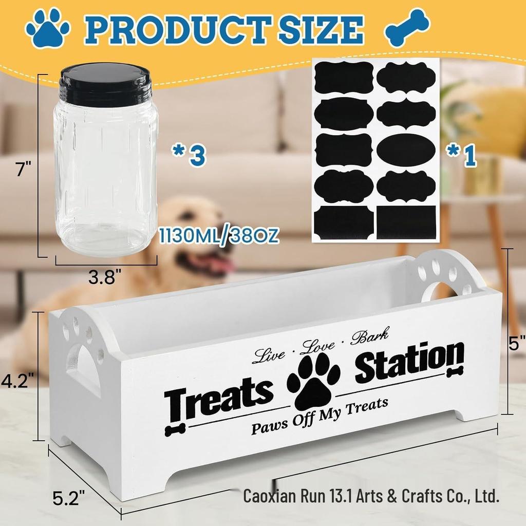 Black & White Wooden Pet Storage Box: Dog Food & Toy Organizer, Sealed Container