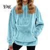 Sudadera con capucha extragrande para mujer, con bolsillo para mascota, peluda, con bolsillo tipo canguro, jersey con capucha para llevar perro/gato, para Otoño Invierno, cachorro