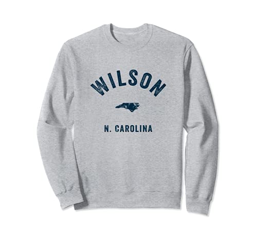 Wilson North Carolina NC Vintage 1970s Sport Navy Print Sweatshirt
