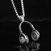 Retro Music Headphone Pendant Necklace Punk Hip Hop Rock Style for Men And Women Personality Party Gift