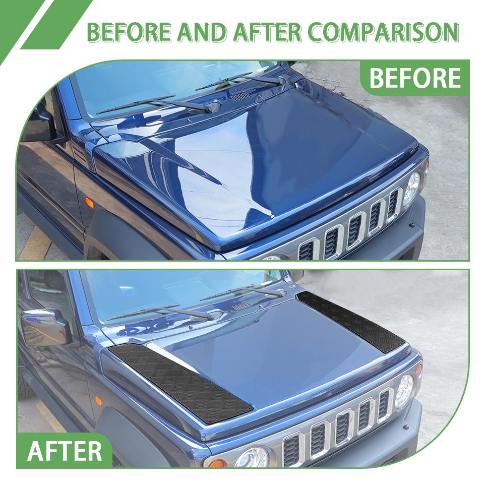 ABS Capac Decorativ Capotă Motor Autocolant Potrivit Pentru Suzuki Jimny 2019 În Sus Accesorii Exterioare Metal