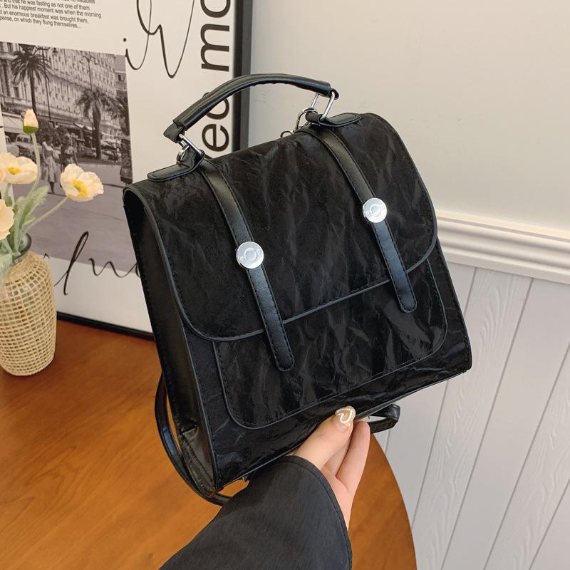 

Маленький рюкзак 2025 новый модный дизайн нишевый дорожный легкий школьный рюкзак женский ins для выхода маленький рюкзак чёрный