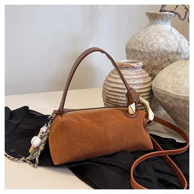 2025 Casual Suede One-Shoulder Crossbody Bag: Trendy European & American Fashion