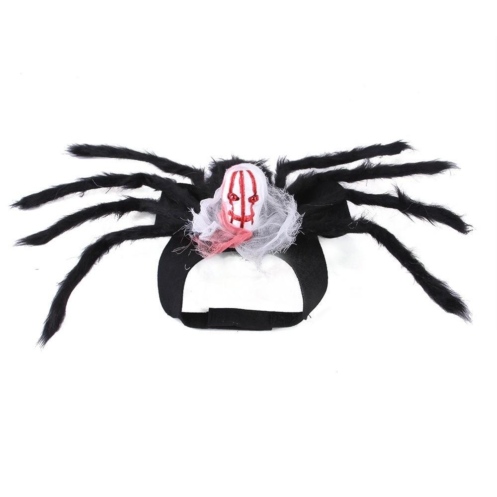 Realistic Cat Spider Outfit Skull Face Design Pet Spider Costume for Prank Prop