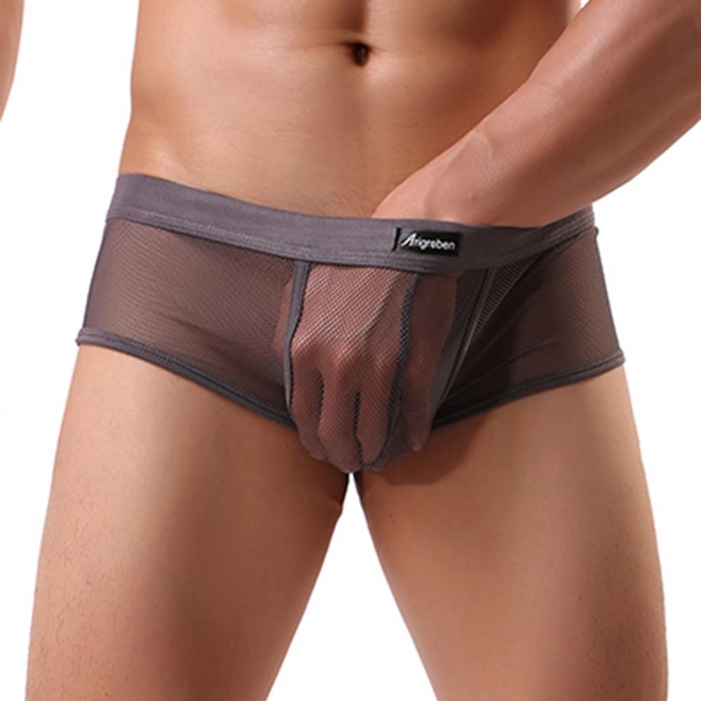 Men Sexy Underwear Letter Printed  Shorts Bulge Pouch Underpants