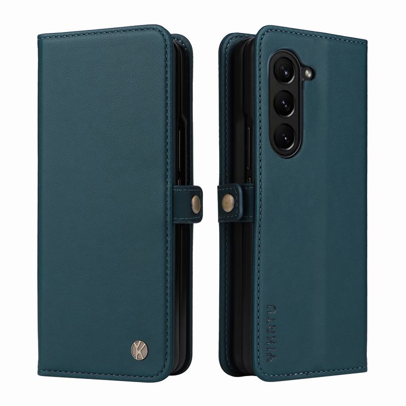

Чохол для Samsung Galaxy Z Fold 6 Шкіряний гаманець з магнітною пряжкою Фліп-чохол для Samsung Z Fold 6 Z Fold6 Zfold 6 Coque For Galaxy Z Fold 6 темно-зелений колір