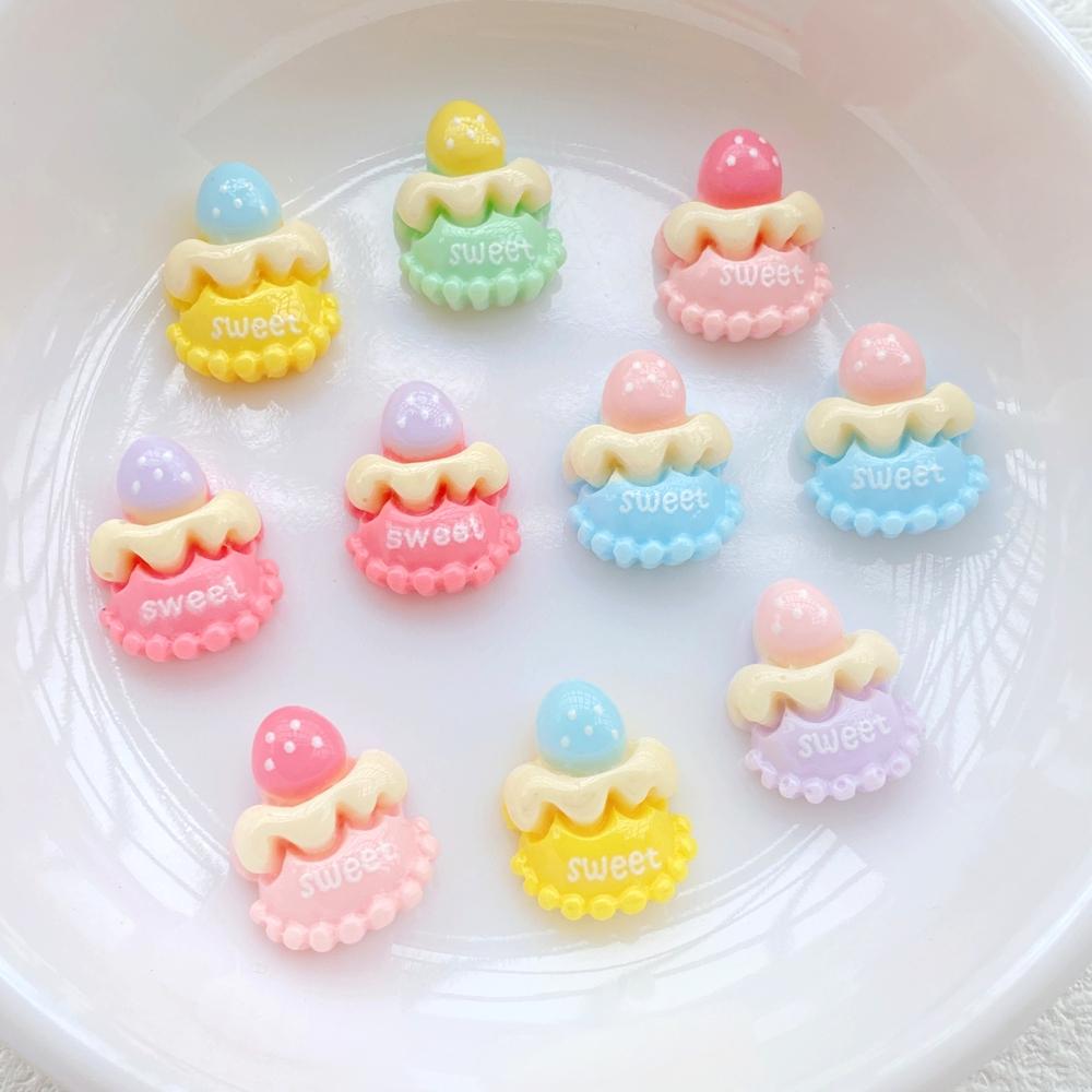 30Pcs Cute Mini Cartoon Ice Cream Cake Nail Art Resin Designer Charms DIY Craft For Nail 3D Decorations Jewelry