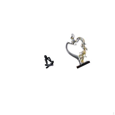 Modern Abstract Couple Sculpture Decorative Figurine Collectible Statue for Living Room Bedroom
