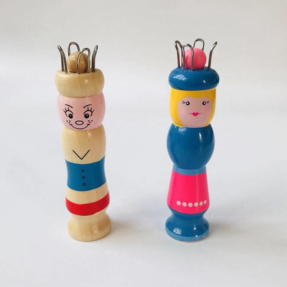 Needlework Pen Weaving DIY Tools Wooden Doll Knitter Set Knitting Rope Loom Braided Maker Yarn Wool Accessory