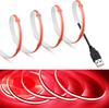 USB COB Strip DC 5V 320Leds/M Pink/Red/White/Blue/Yellow Cabinet Light Lamp TV Backlight Flexible Ribbon Rope LED Strip