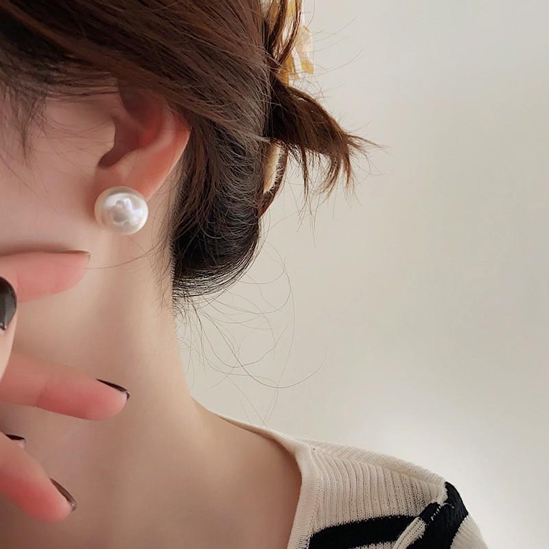 925 Silver Retro Pearl Earrings - Classic Japanese & Korean Style