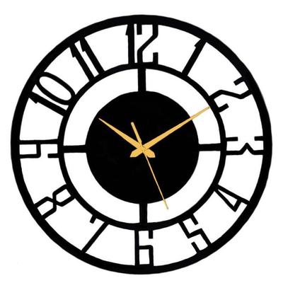 Ξύλινο Ρολόι Τοίχου για Σαλόνι, Υπνοδωμάτιο, Γραφείο, Κουζίνα, Σπίτι και Χολ, Αντίκα Μεγάλο Μέγεθος Μοντέρνο Ρολόι Τοίχου για Διακόσμηση Σπιτιού (Διάμετρος 30 εκ.)